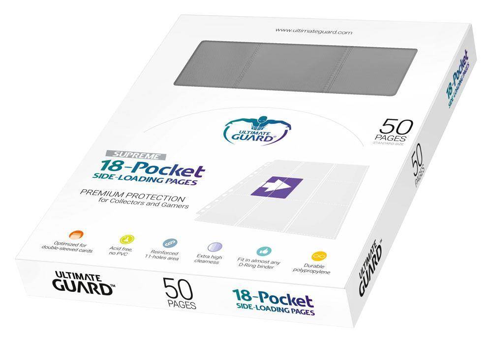 Ultimate Guard - Kartenseiten 18 Taschen Seiteneinschub - Grau (50)