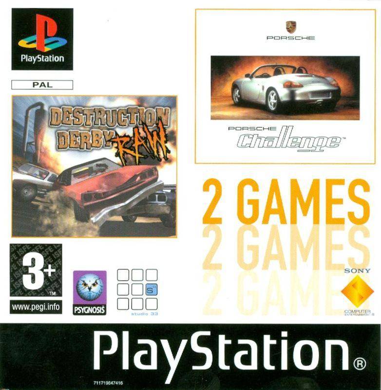 PS1 - Destruction Derby Raw & Porsche Challenge (Gebraucht)