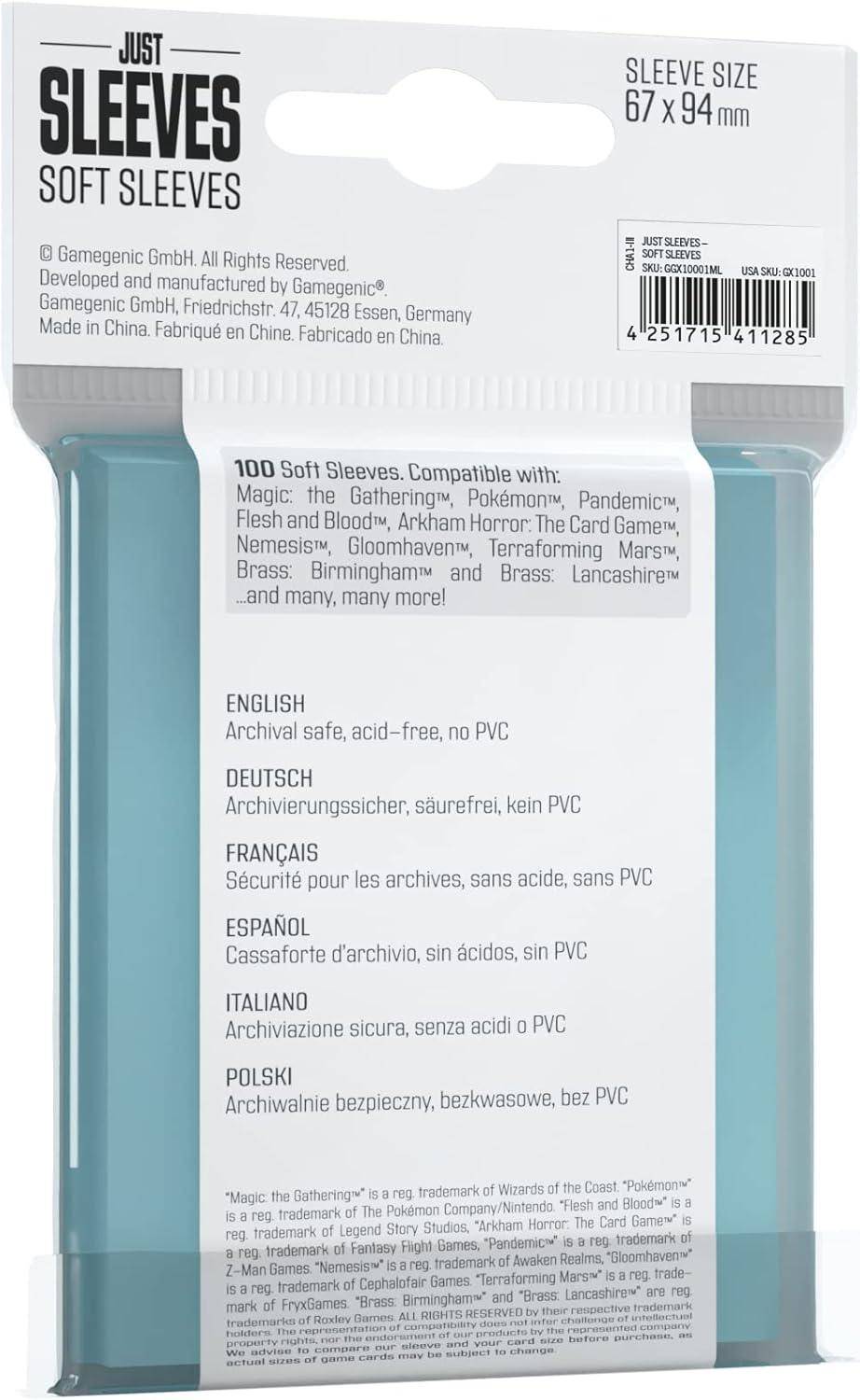 Just Sleeves - 100 Soft Sleeves Transparent Standard (100)