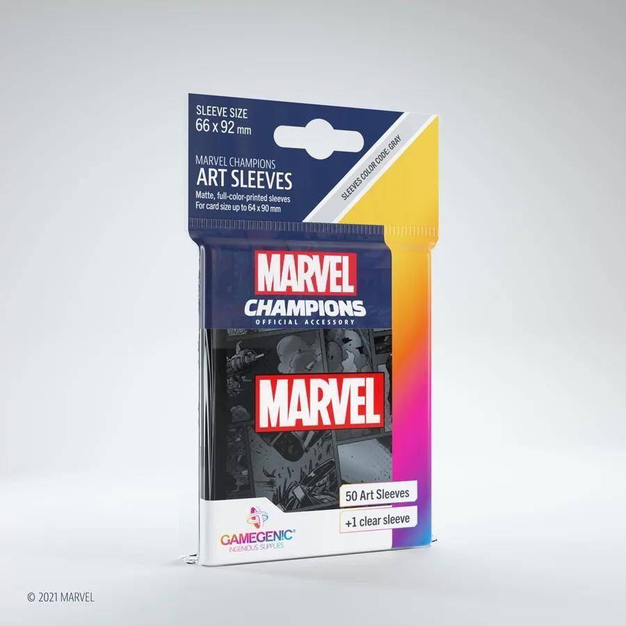 Marvel - Champions Kartenhüllen Comic schwarz - (50)