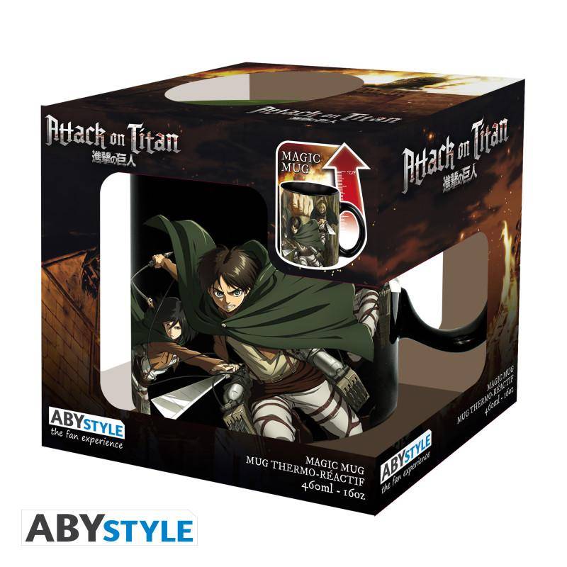 Attack On Titan - Tasse mit Thermoeffekt Gruppe - 460ml