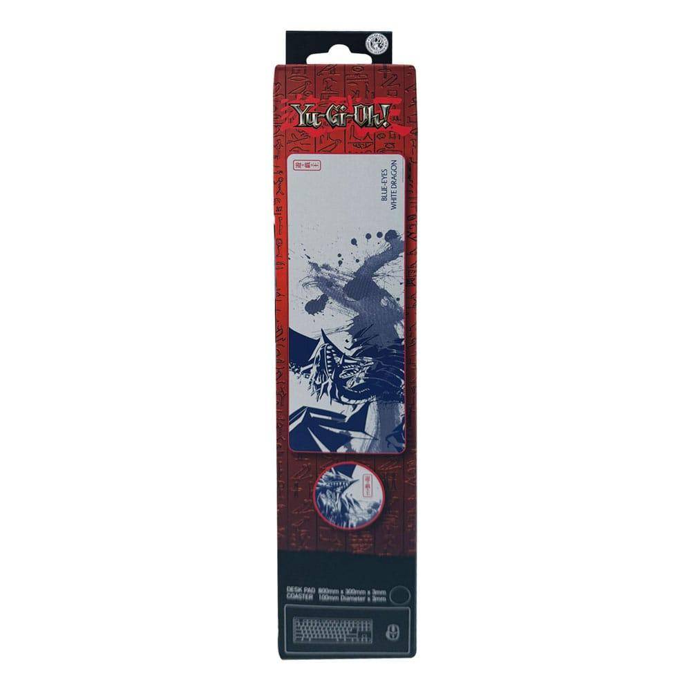 Yu-Gi-Oh! - Mousepad + Untersetzer Blue Eyes White Dragon - 80 x 30 cm