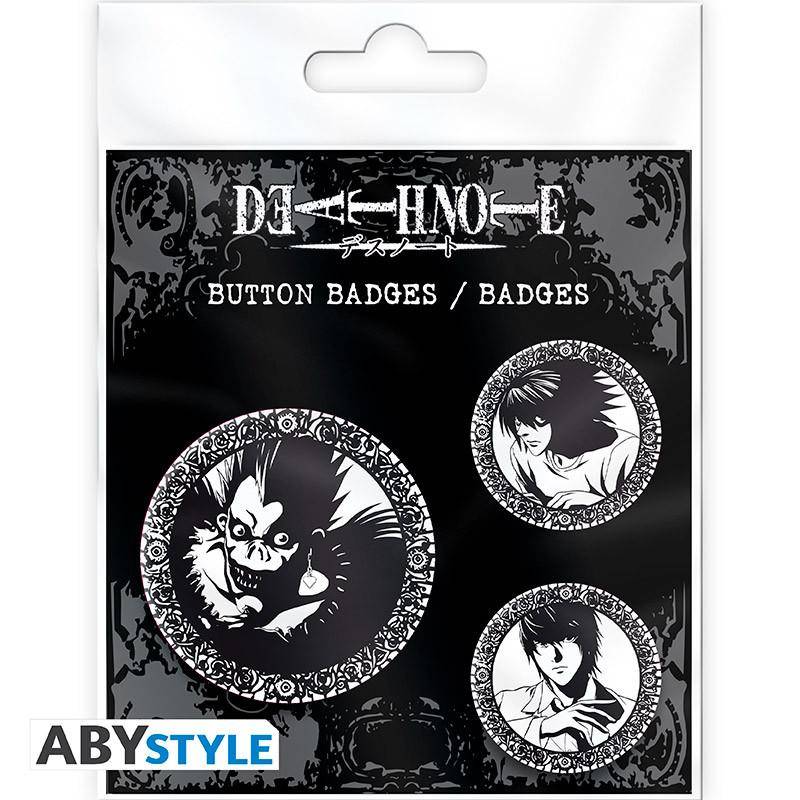 Death Note - Button Set Schwarz Weiß