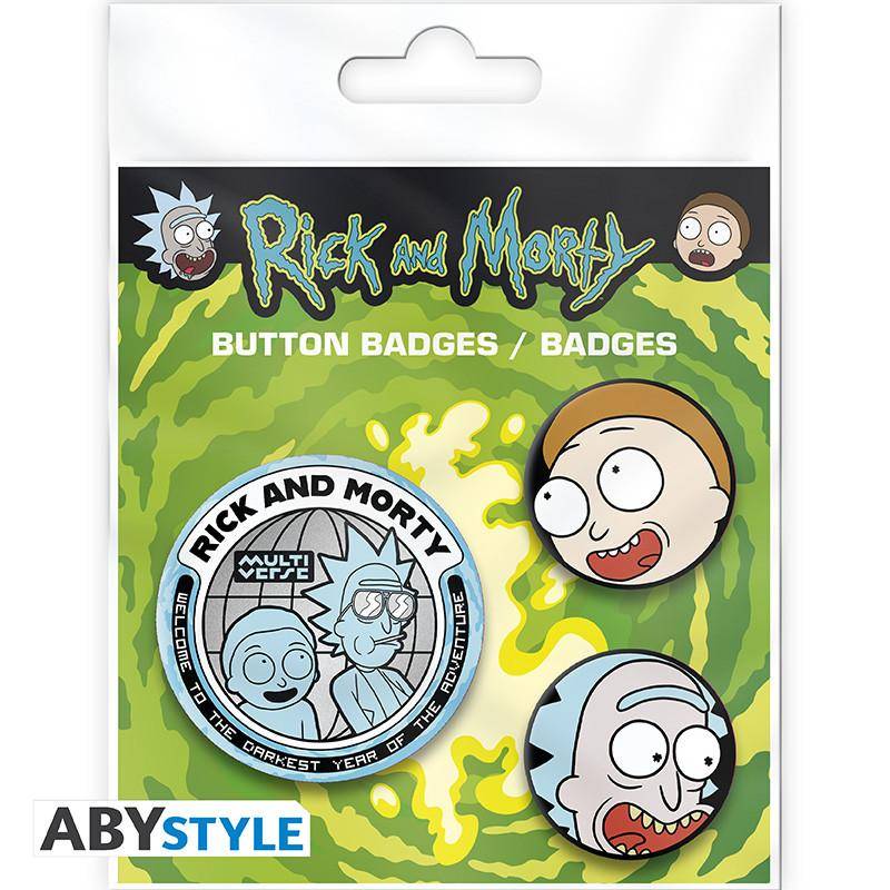 Rick and Morty - Button Set Charaktere