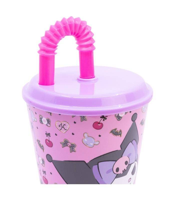 Sanrio - Becher mit Strohhalm Kuromi - 430 ml