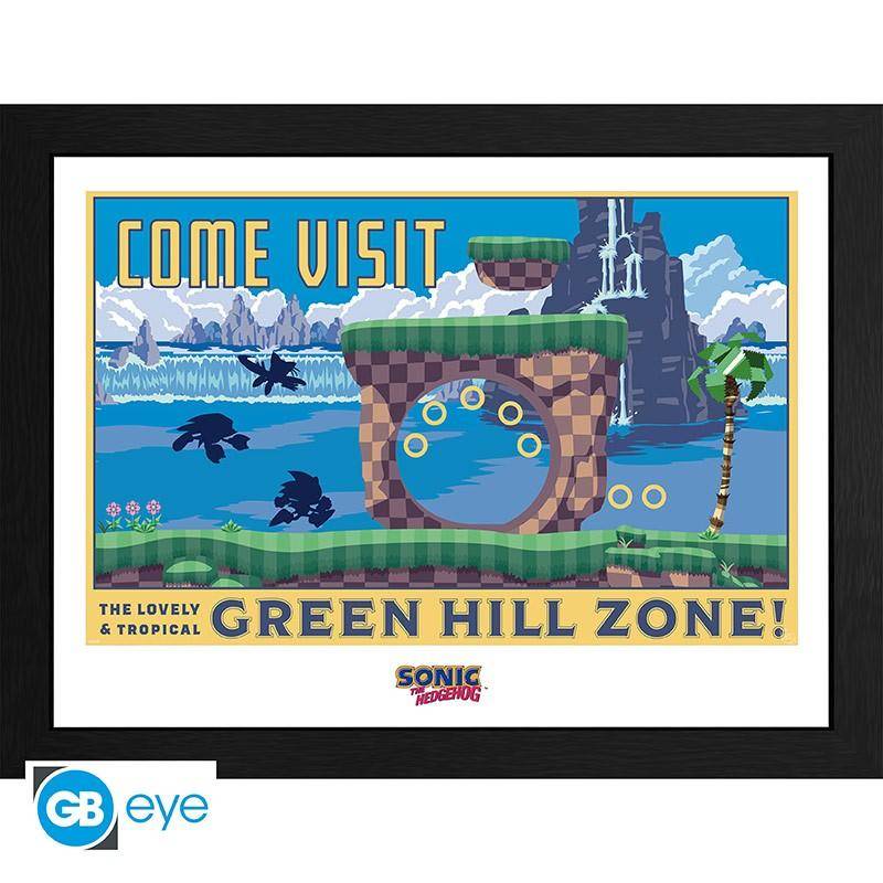 Sonic the Hedgehog - Gerahmtes Bild Green Hill Zone - 30,5 x 40,6 cm