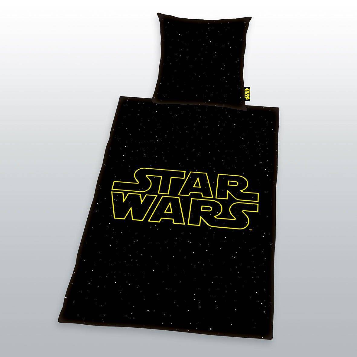 Star Wars Bettwäsche Logo Galaxy 135 x 200 cm / 80 x 80 cm