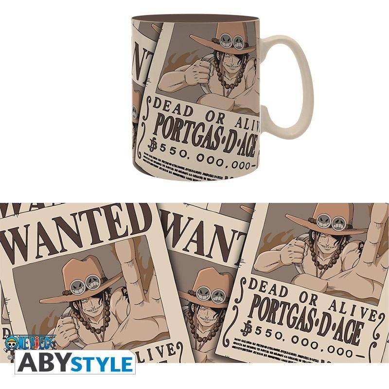 One Piece - Tasse - 460 ml - Wanted Ace - mit Box