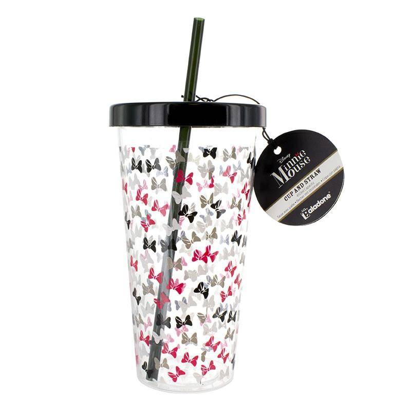 Disney - Minnie Mouse Becher und Strohhalm