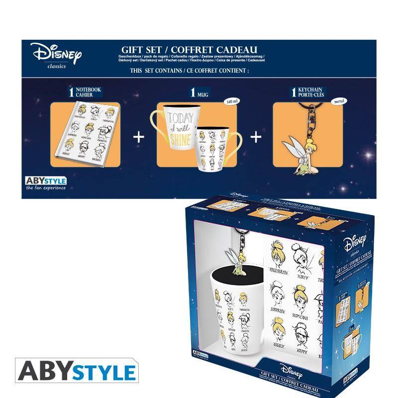 Disney Pack Tinker Bell Tasse + Schlüsselanhänger + Notizbuch