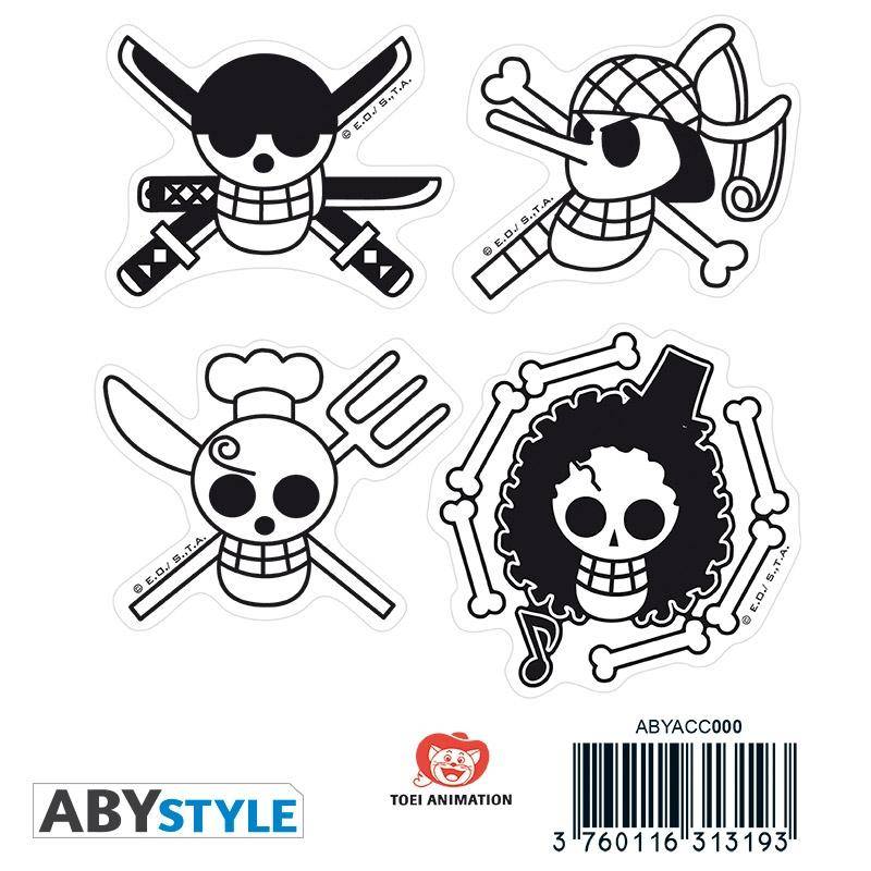 One Piece - Sticker - 16x11cm/ 2 Bögen - Piraten Flagge