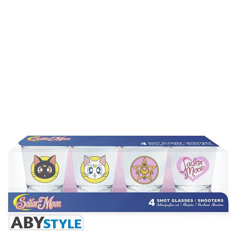 Sailor Moon 4 Schnapsgläser Set Emblem