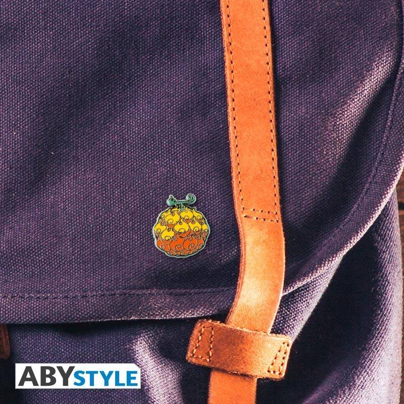 One Piece Ansteck-Pin Flame-Flame Fruit