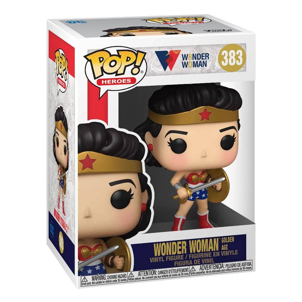 Wonder Woman 80th Anniversary POP! Heroes Vinyl Figur Classic WW w/Shield & Sword (1950's) 9 cm