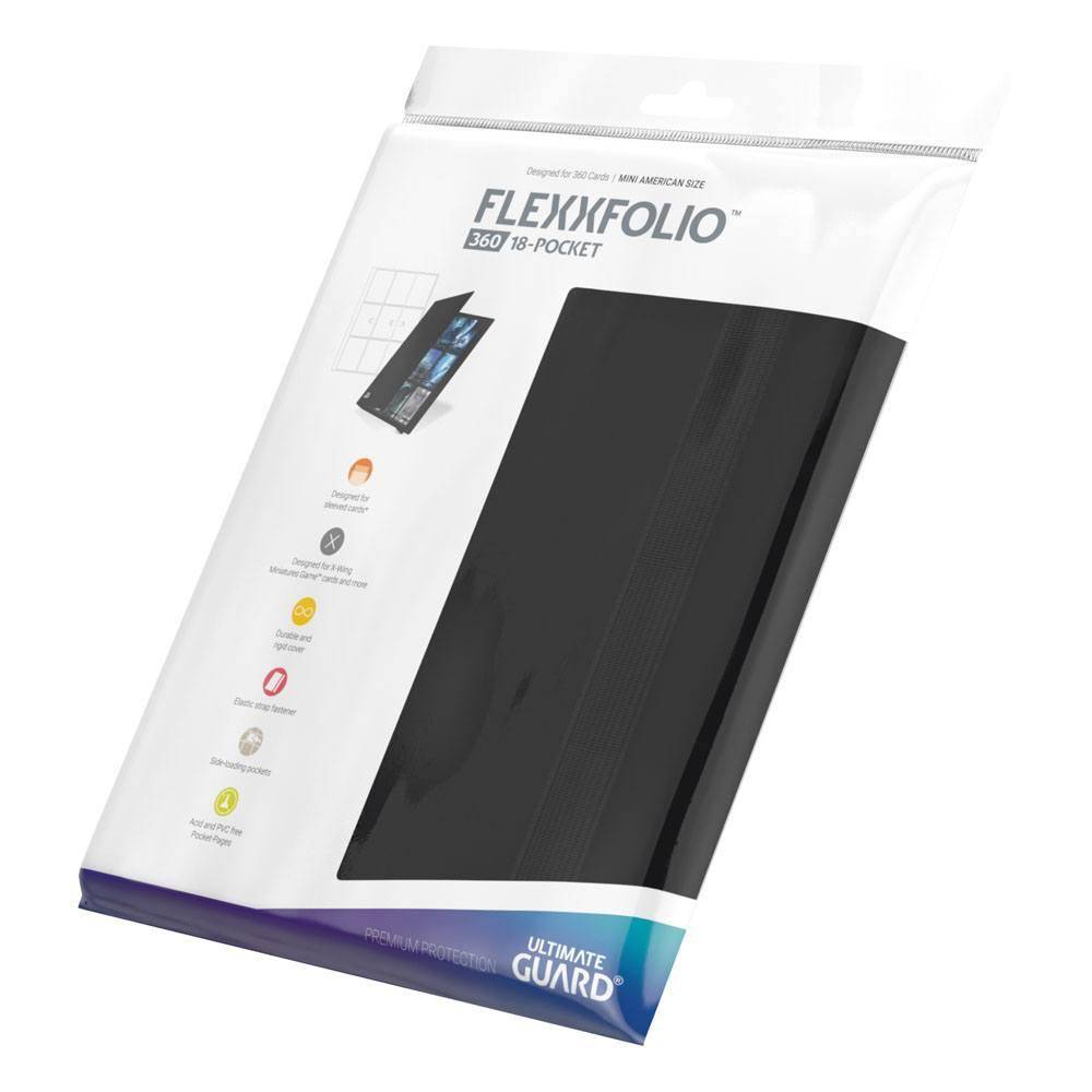 Ultimate Guard Flexxfolio 360 - 18-Pocket Mini American Schwarz