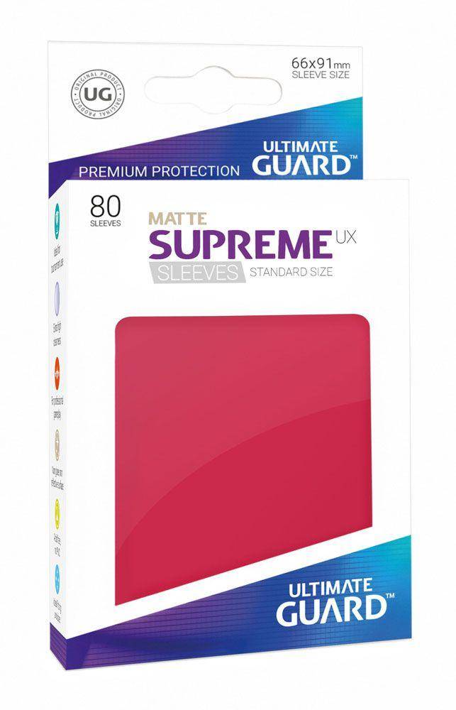 Ultimate Guard Supreme UX Sleeves Standardgröße Matt Rot (80)