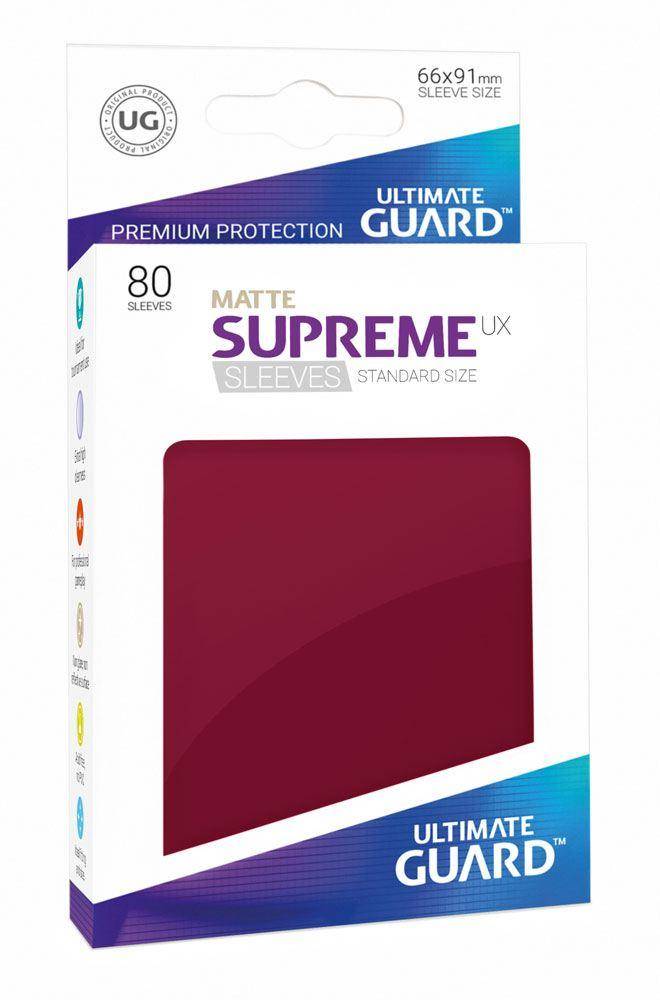 Ultimate Guard Supreme UX Sleeves Standardgröße Matt Burgundrot (80)