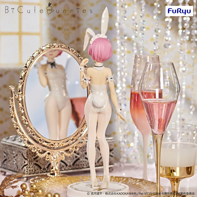 Re:Zero - BiCute Bunnies PVC Statue Ram (White Pearl) - 30 cm