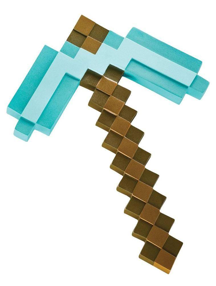 Minecraft - Kunststoff Replika Diamant Spitzhacke - 40 cm