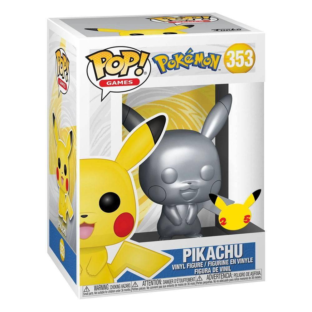 Pokémon - POP! Games Vinyl Figur Pikachu (Silber) 9 cm - 353