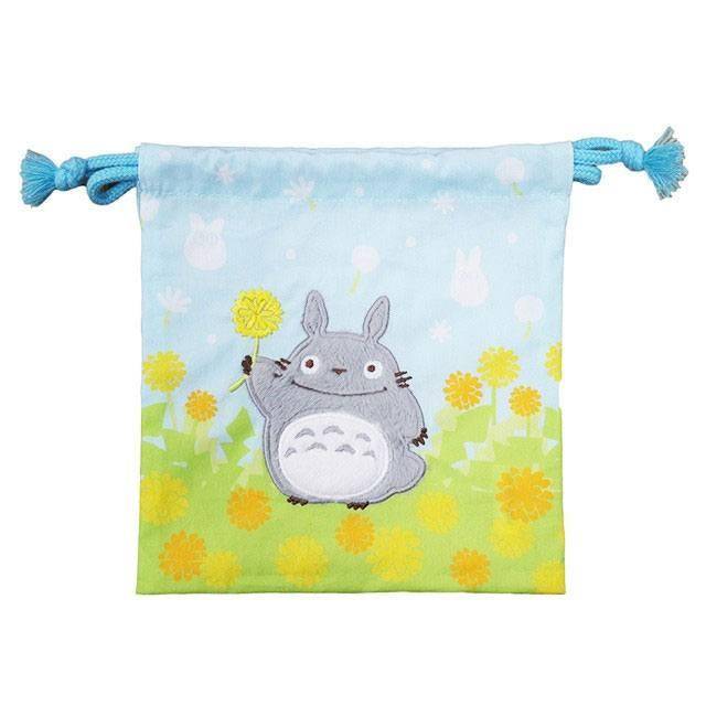 Studio Ghibli - Stoffbeutel Mein Nachbar Totoro Blumenwiese - 20 x 19 cm