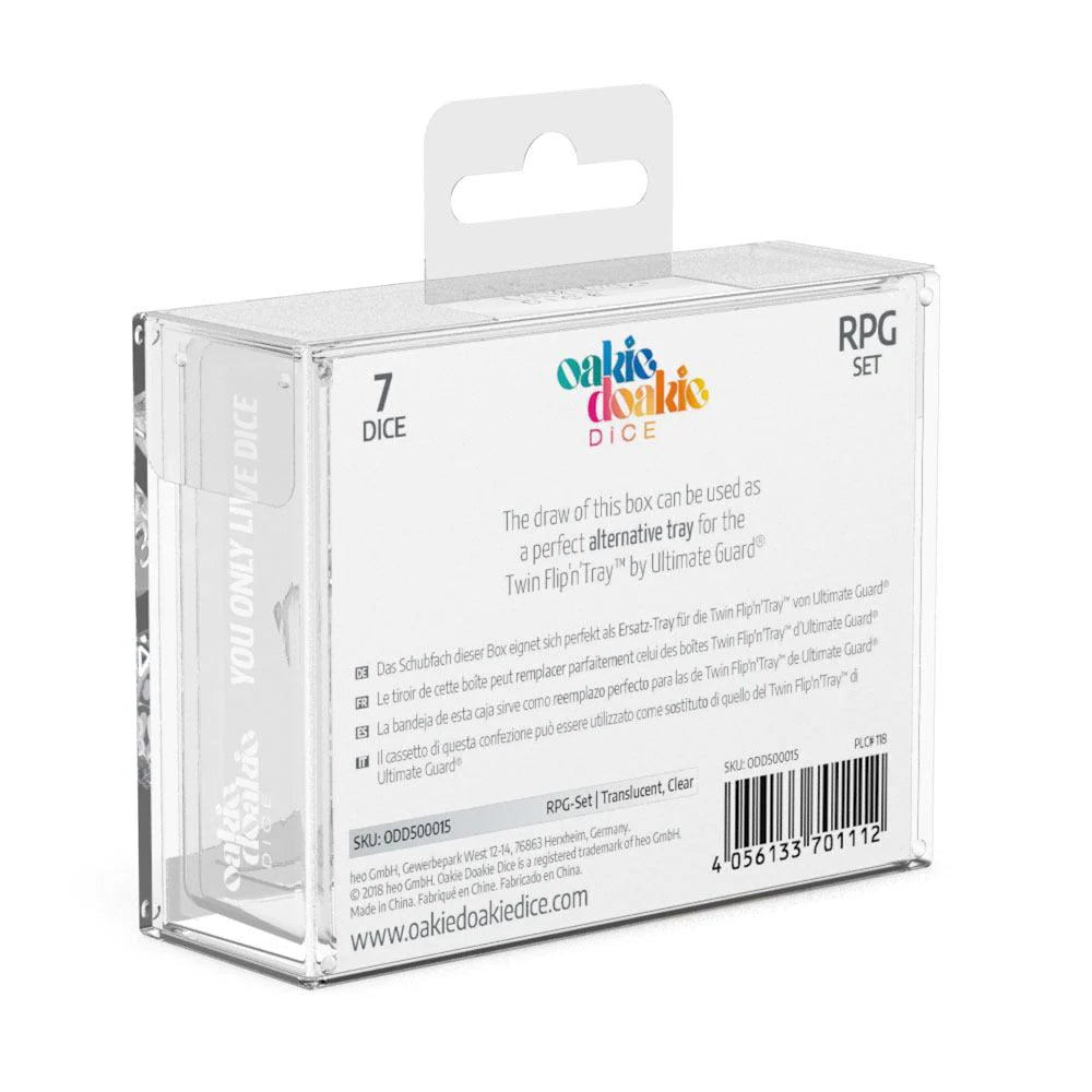 Oakie Doakie Dice - RPG Würfel Set Transparent - 7