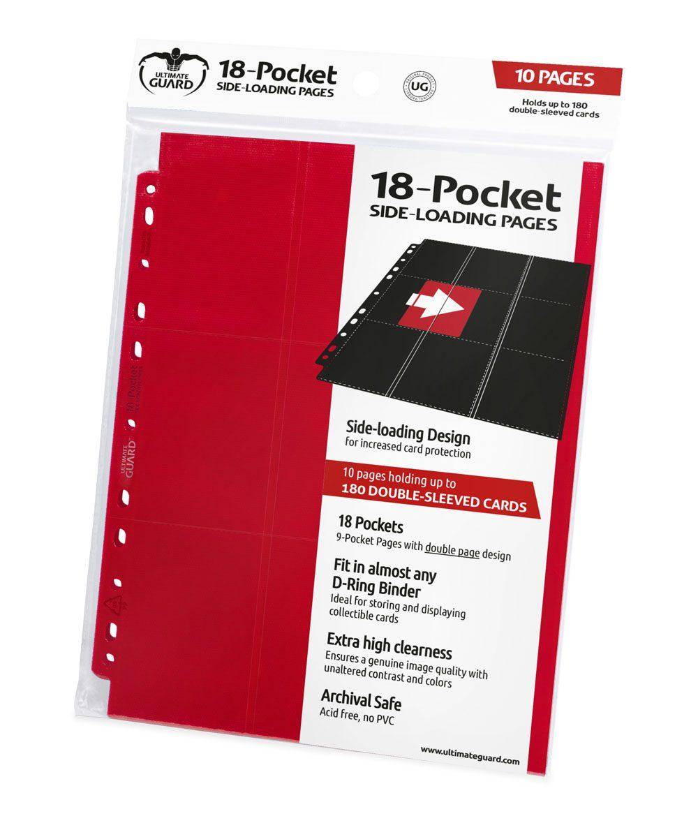 Ultimate Guard - Kartenseiten 18 Taschen Seiteneinschub Rot - (10)