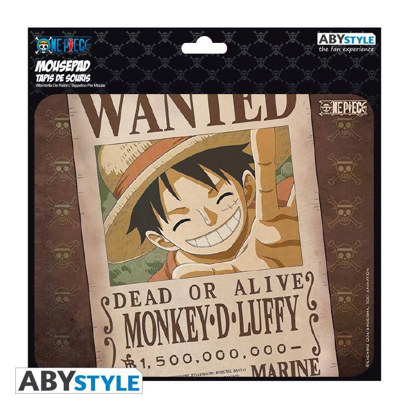 One Piece - Mousepad Wanted Luffy - 23,5 x 19,5 cm
