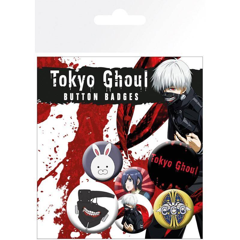 Tokyo Ghoul - Button Set Symbole & Charaktere
