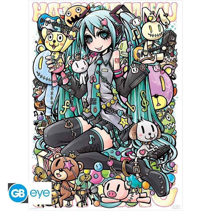 Hatsune Miku - Poster Doppelpack Rockstar - 52 x 38 cm