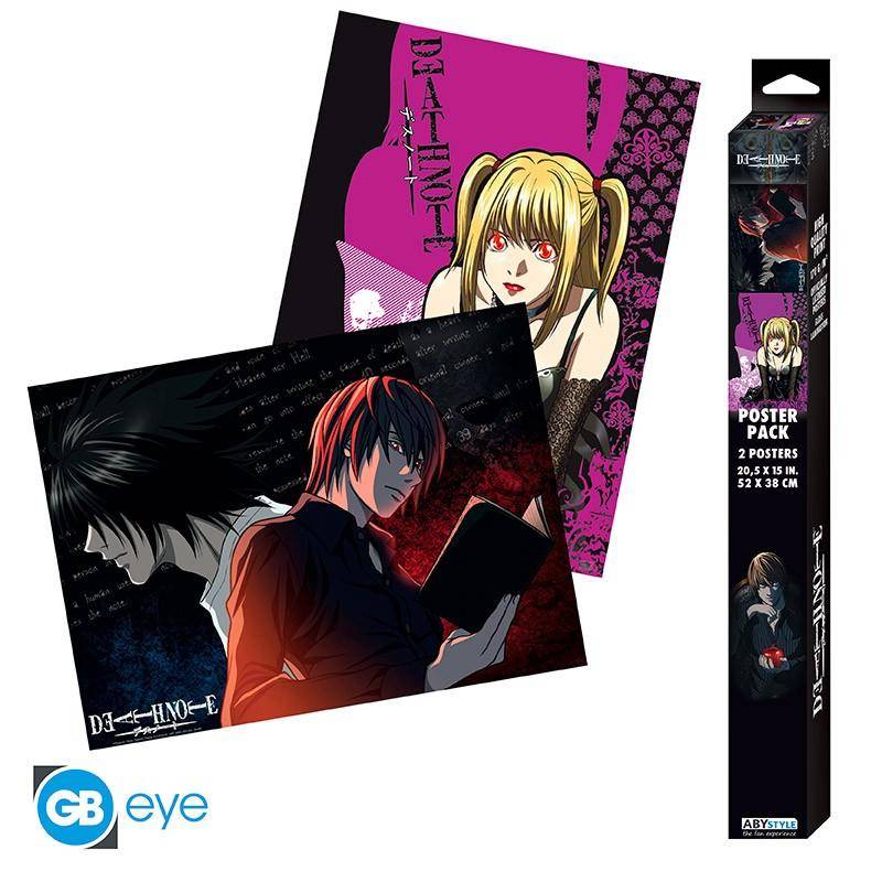 Death Note - Poster Set L, Light & Misa - 52 x 38 cm