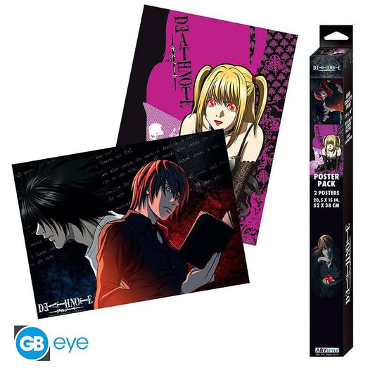 Death Note - Poster Set L, Light & Misa - 52 x 38 cm
