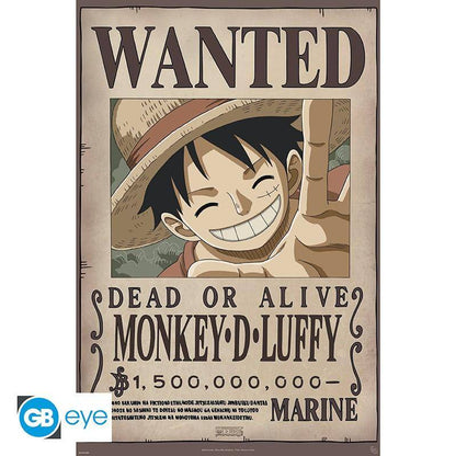 One Piece - Poster Wanted Ruffy - 91,5 x 61 cm