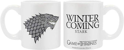 Game of Thrones - Geschenkset Haus Stark - Glas, Schlüsselanhänger & Tasse