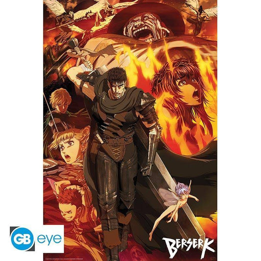 Berserk - Poster Feuer Guts - 91,5 x 61 cm