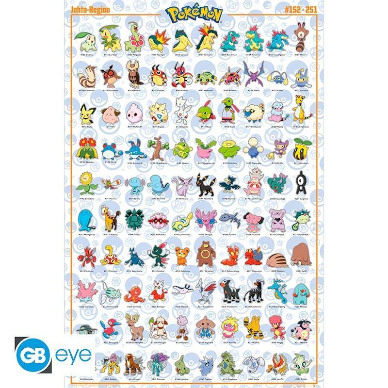 Pokémon - Poster Johto - 91,5 x 61 cm