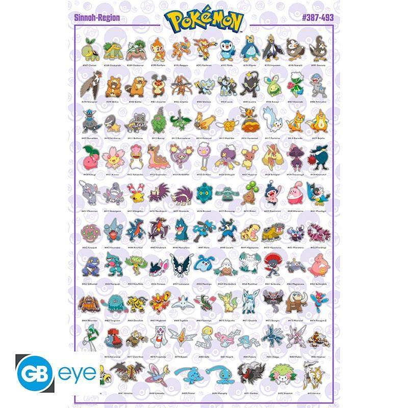 Pokémon - Poster Sinnoh - 91,5 x 61 cm