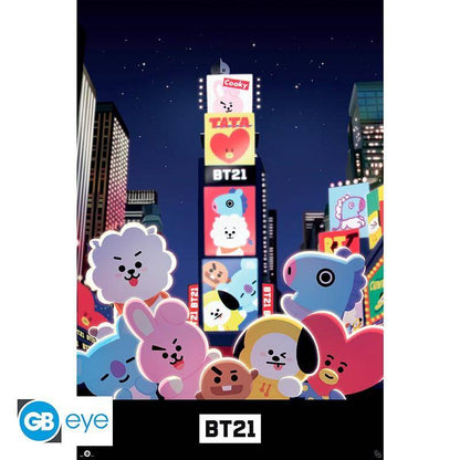 BT21 - Poster Times Square - 91,5 x 61 cm