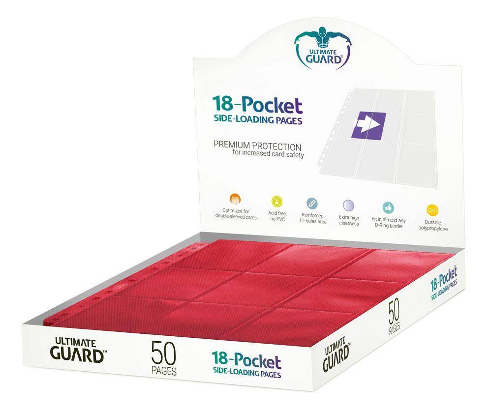 Ultimate Guard - Kartenseiten 18 Taschen Seiteneinschub - Rot (50)