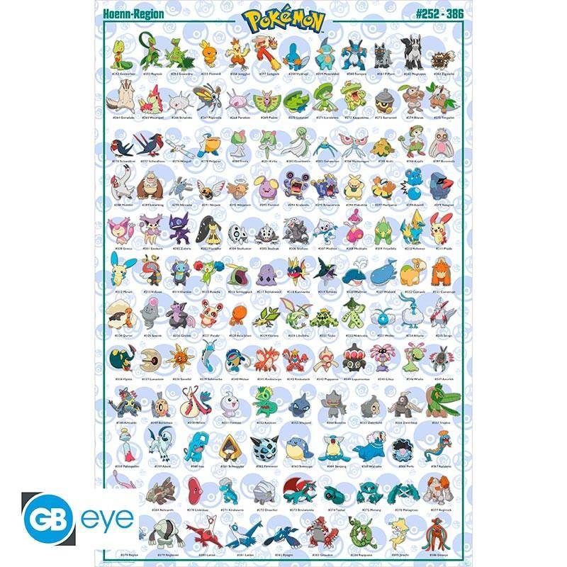 Pokémon - Poster Hoenn Region - 91,5 x 61 cm