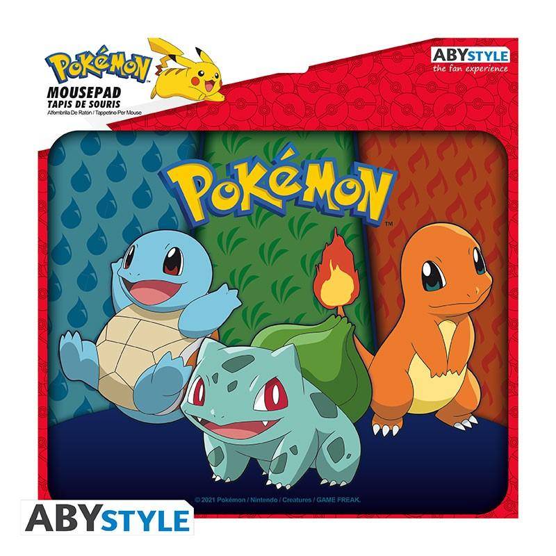 Pokémon - Mousepad Starter 1. Generation - 23,5 x 19,5 cm