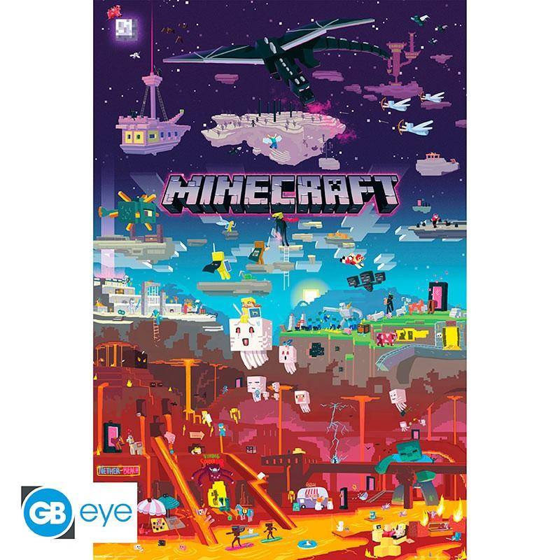 Minecraft - Poster Jenseits der Welt - 91,5 x 61 cm