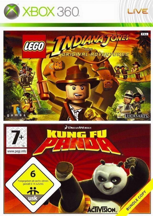 XBOX 360 - LEGO Indiana Jones The Original Adventures + Kung Fu Panda (Gebraucht)