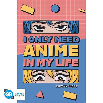 GB Eye Design - Poster All I need is Anime - 91,5 x 61 cm