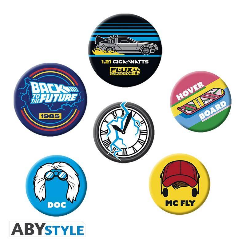 Zurück in die Zukunft - Button Set Symbole