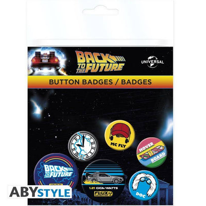 Zurück in die Zukunft - Button Set Symbole