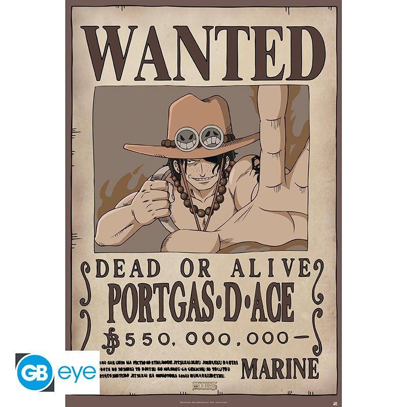 One Piece - Poster Wanted Ace - 91,5 x 61 cm