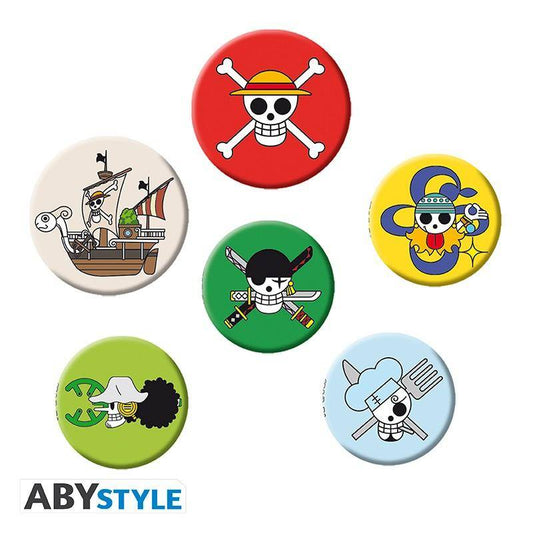 One Piece - Button Set Piratenflaggen