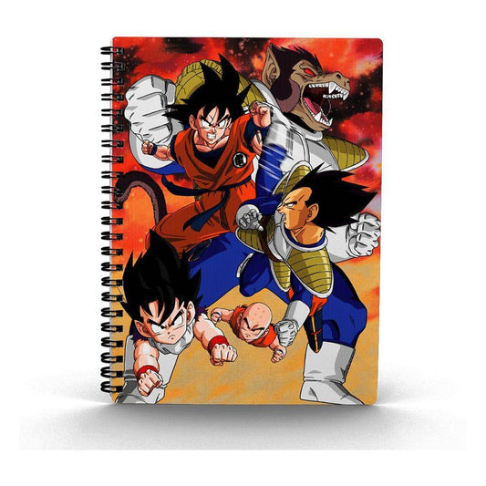 Dragon Ball - Notizbuch mit 3D-Effekt Goku vs Vegeta - A4
