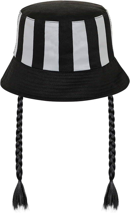 Wednesday - Bucket Hat mit Zöpfen Emblem - Kinder